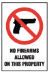 11321 No Firearms Allowed On This Property with Picto