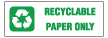 11335 Recyclable Paper Only with Picto