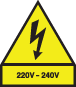 Voltage Hazard Marker 220V-240V