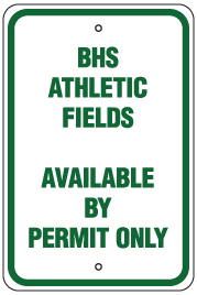 Athletic Fields Sign