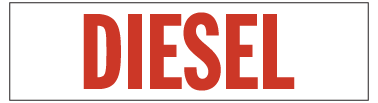 Diesel Fuel Identification Sign