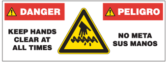 Bilingual Danger Safety Sign