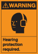 18002 ANSI Warning Hearing protection required.