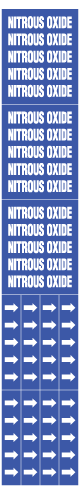 50507 Nitrous Oxide Medical Gas Pipe Marker