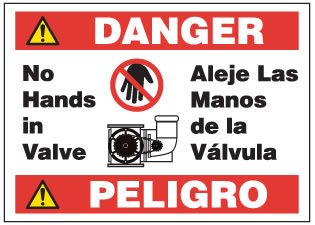 Bilingual Danger Safety Sign